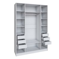 Шкаф Мадрид 1.6 с 6 ящ. внутри  без зеркала белый